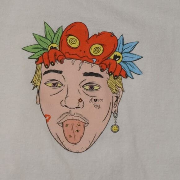 Love Struck Graphic Tee – White Short Sleeve Shirt – Streetwear Art Print - Picture 3 of 4